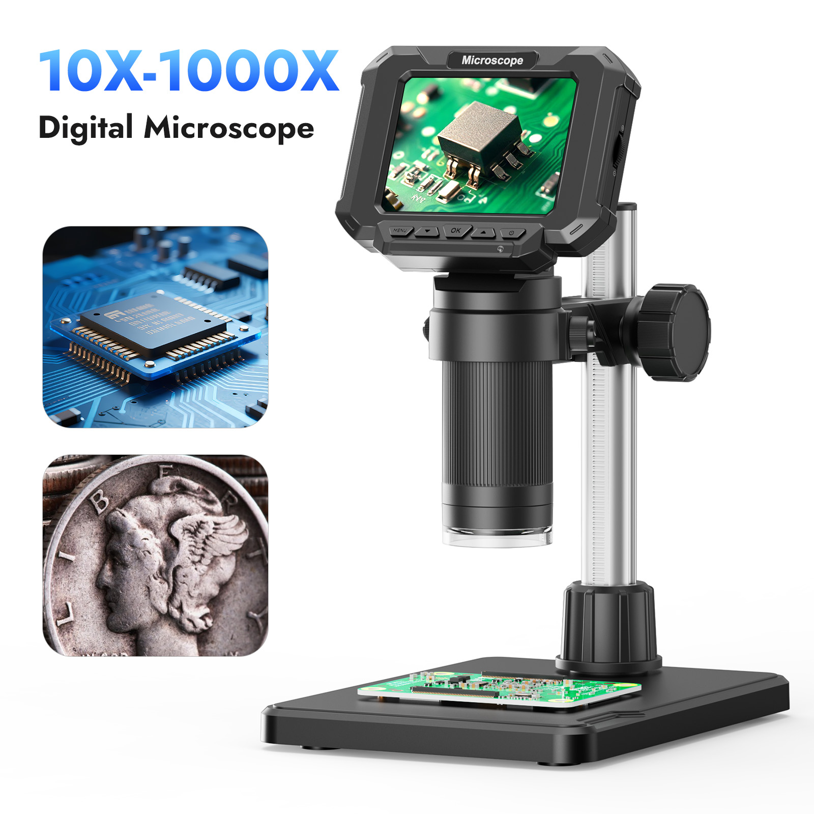 Electronics Repair Videos - Mikroskop Cyfrowy 2.8 cala Powiększenie 1000X
