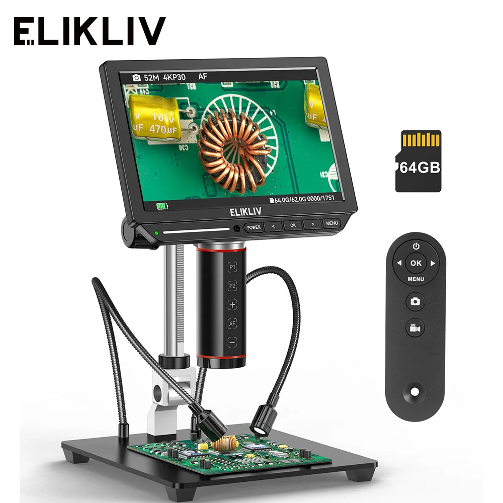Elikliv EM4K-AF 4K mikroskop c – Electronics Repair Videos recenzja i cena