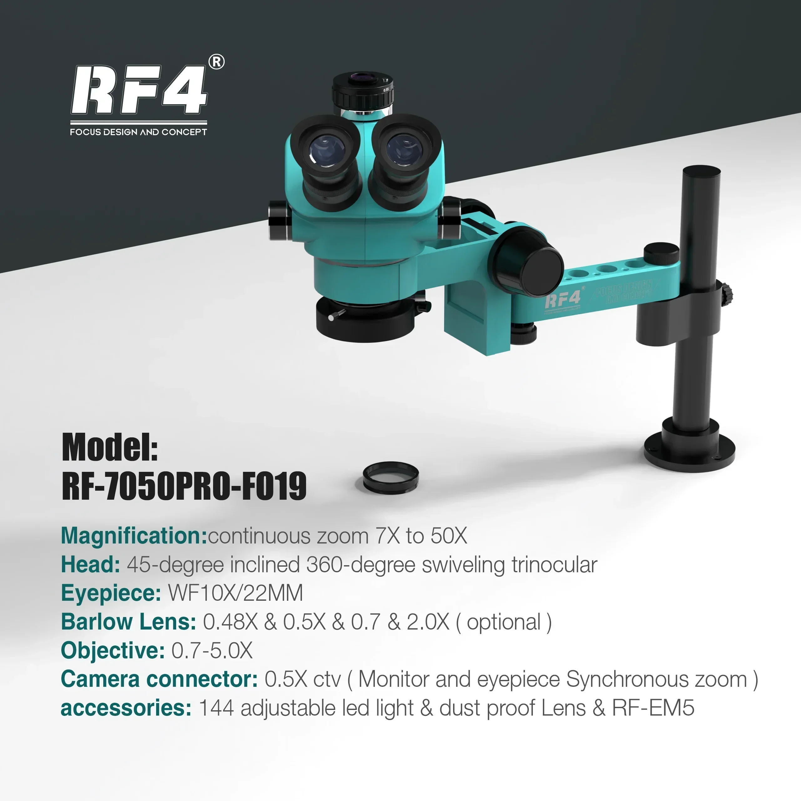 Mikroskop 2025/RF4 RF-7050pro- – Electronics Repair Degree recenzja i cena