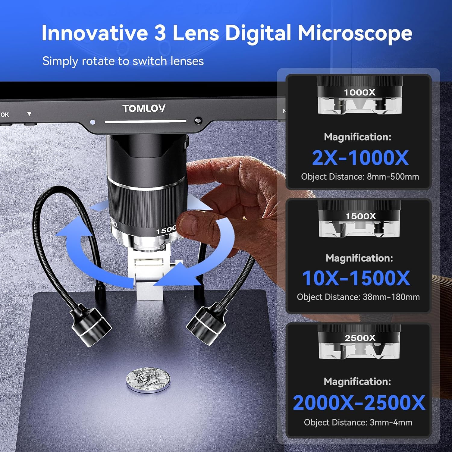 Mikroskop Cyfrowy TOMLOV z 3 O – Electronics Repair Videos recenzja i cena